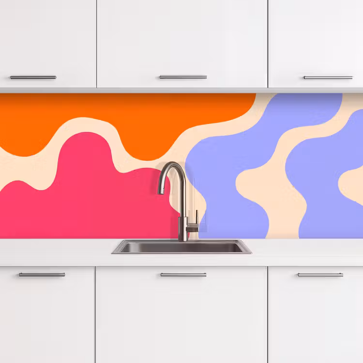 Küchenrückwand - Zusammenfassung – Organische Formen – Design – Modern – Farbenfroh — 4