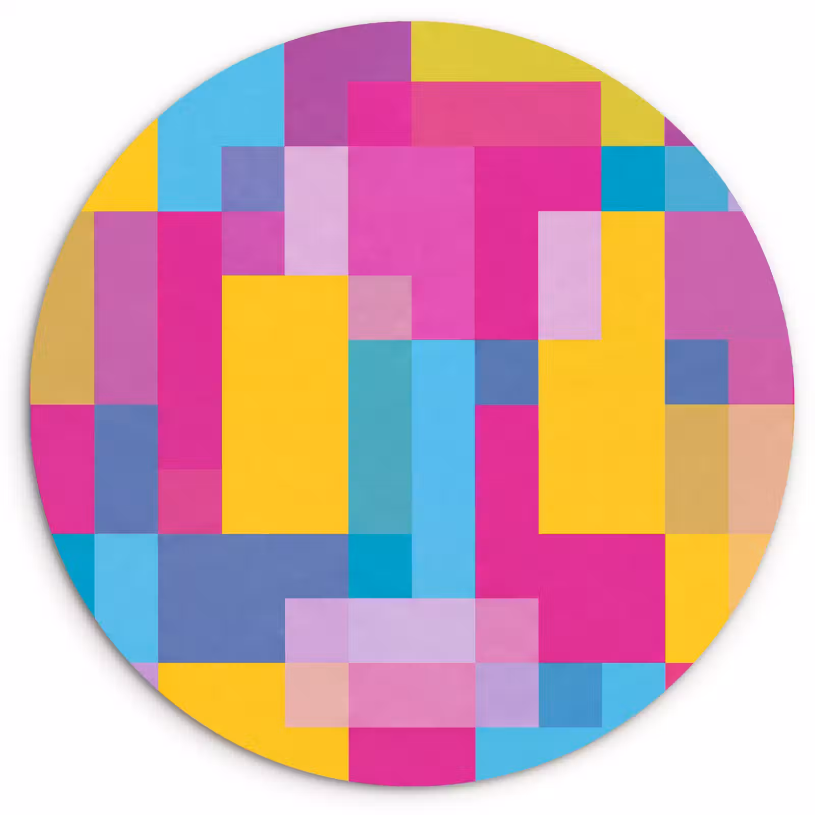 Forexbild Rund - Abstrakt – Geometrisch – Kunst – Farbenfroh – Modern — 1