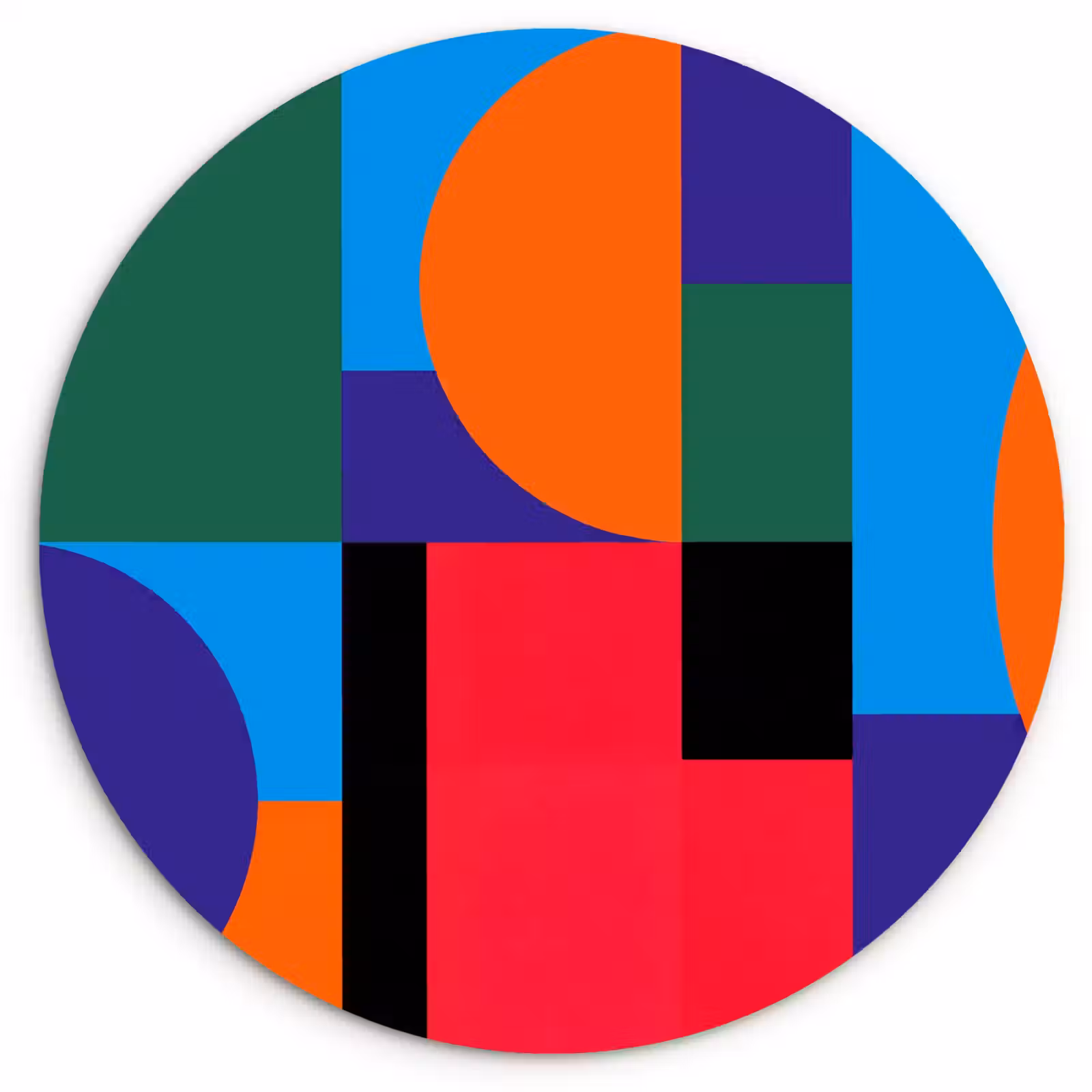 Forexbild Rund - Geometrisch – Abstrakt – Formen – Farbenfroh – Modern — 1