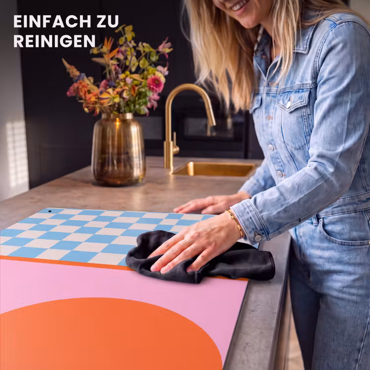 2-in-1 Herdabdeckplatte & Spritzschutz - Zusammenfassung – Formen – Geometrisch – Modern – Farbenfroh — 5