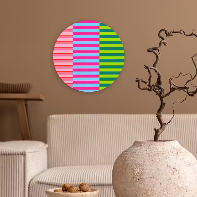 Forexbild Rund - Muster – Streifen – Modern – Abstrakt – Bunt — 2