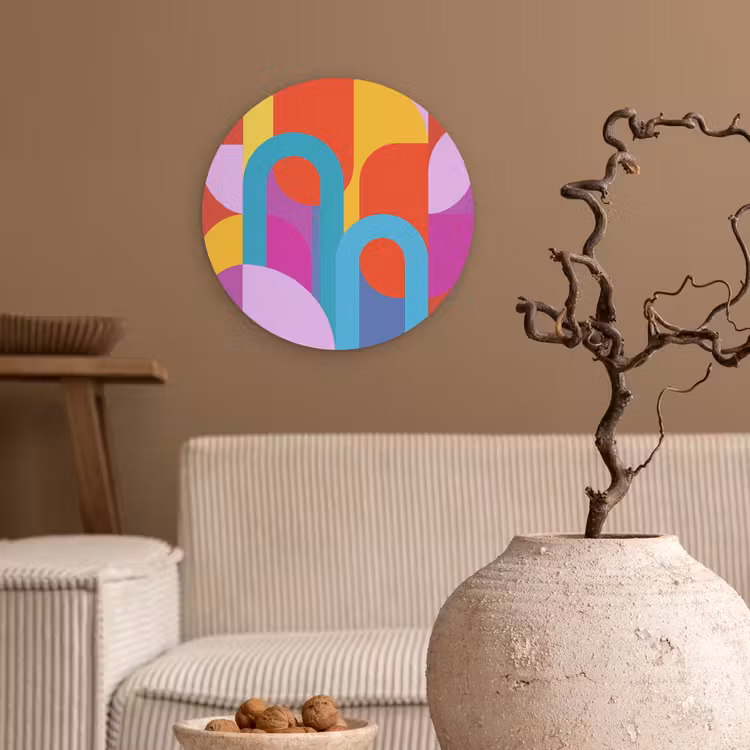 Forexbild Rund - Zusammenfassung – Geometrie – Farbenfroh – Modern – Kunst — 2