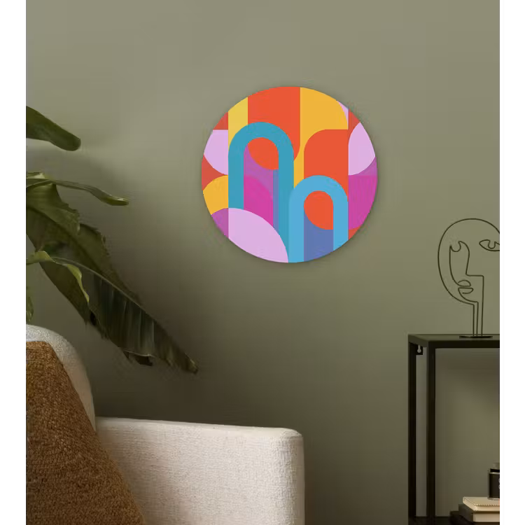 Forexbild Rund - Zusammenfassung – Geometrie – Farbenfroh – Modern – Kunst — 3