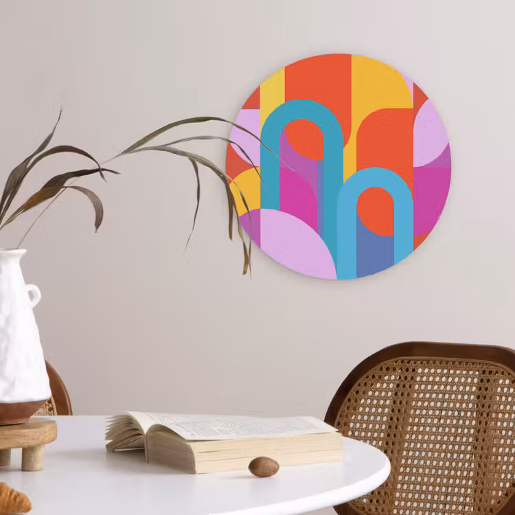 Forexbild Rund - Zusammenfassung – Geometrie – Farbenfroh – Modern – Kunst — 4