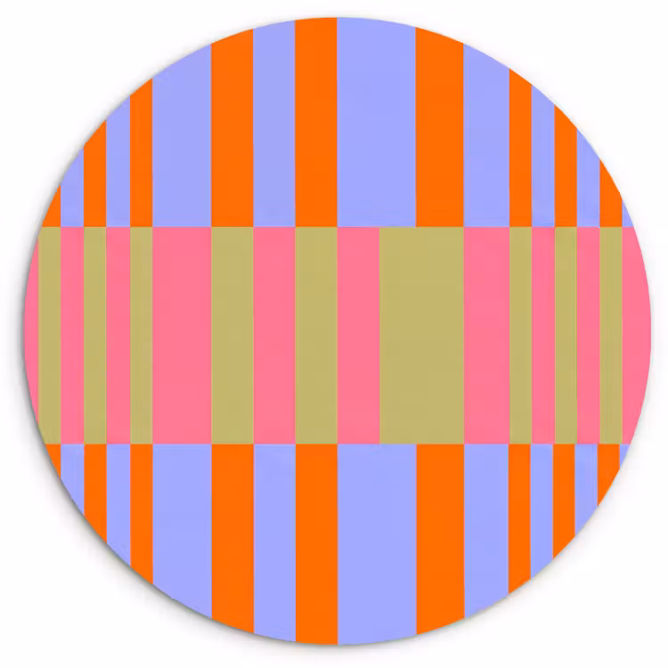 Forexbild Rund - Zusammenfassung – Muster – Geometrisch – Farbenfroh – Modern — 1