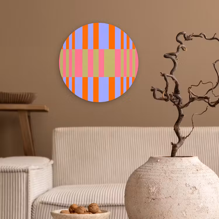 Forexbild Rund - Zusammenfassung – Muster – Geometrisch – Farbenfroh – Modern — 2