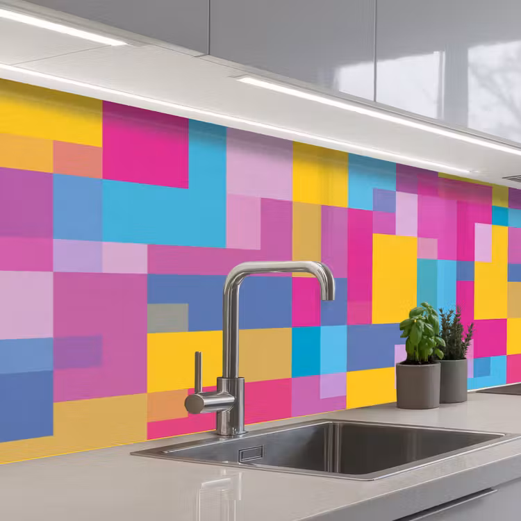 Küchenrückwand - Abstrakt – Geometrisch – Kunst – Farbenfroh – Modern — 2