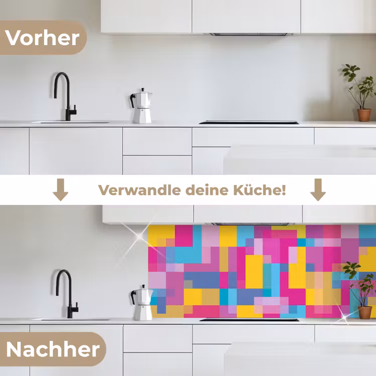 Küchenrückwand - Abstrakt – Geometrisch – Kunst – Farbenfroh – Modern — 3
