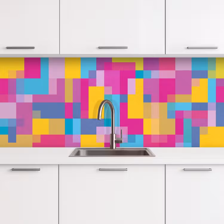 Küchenrückwand - Abstrakt – Geometrisch – Kunst – Farbenfroh – Modern — 4