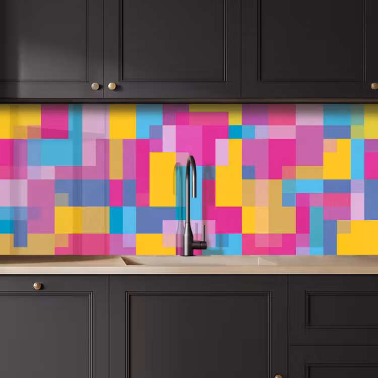 Küchenrückwand - Abstrakt – Geometrisch – Kunst – Farbenfroh – Modern — 6