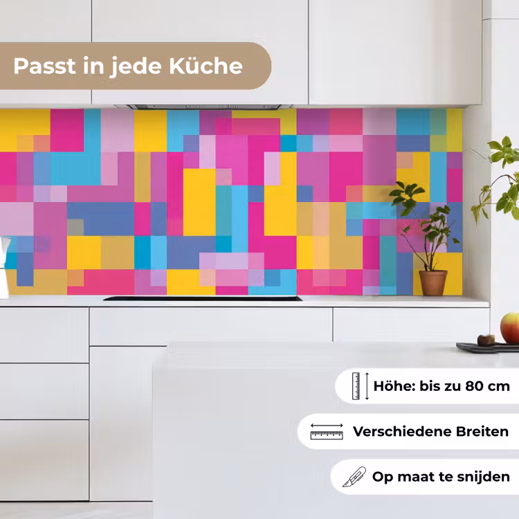 Küchenrückwand - Abstrakt – Geometrisch – Kunst – Farbenfroh – Modern — 7