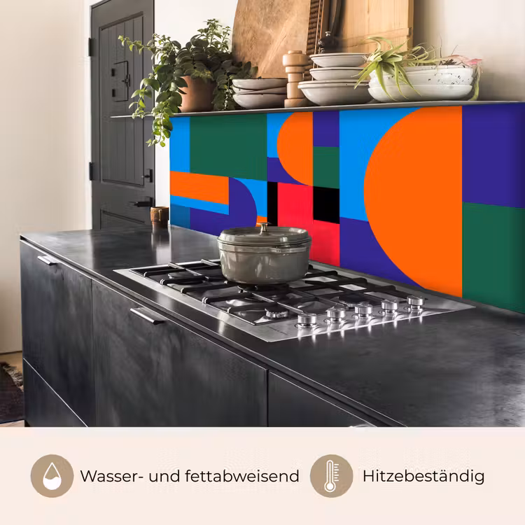Küchenrückwand - Geometrisch – Abstrakt – Formen – Farbenfroh – Modern — 5