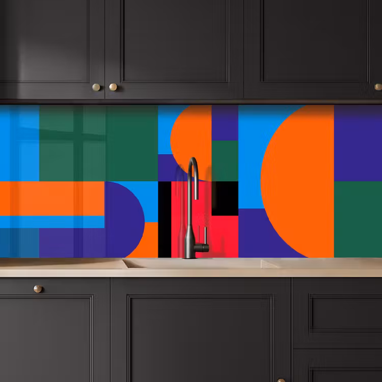 Küchenrückwand - Geometrisch – Abstrakt – Formen – Farbenfroh – Modern — 6