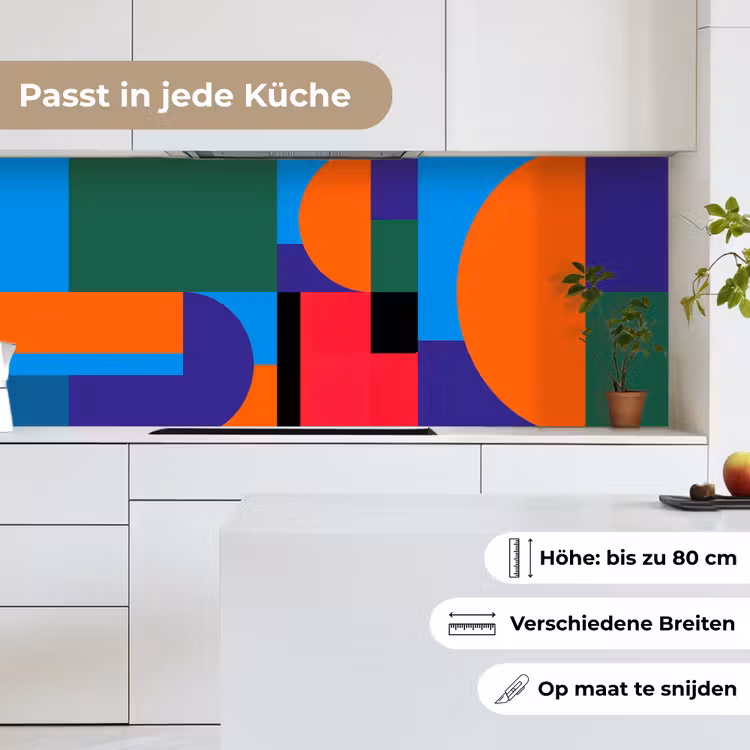 Küchenrückwand - Geometrisch – Abstrakt – Formen – Farbenfroh – Modern — 7