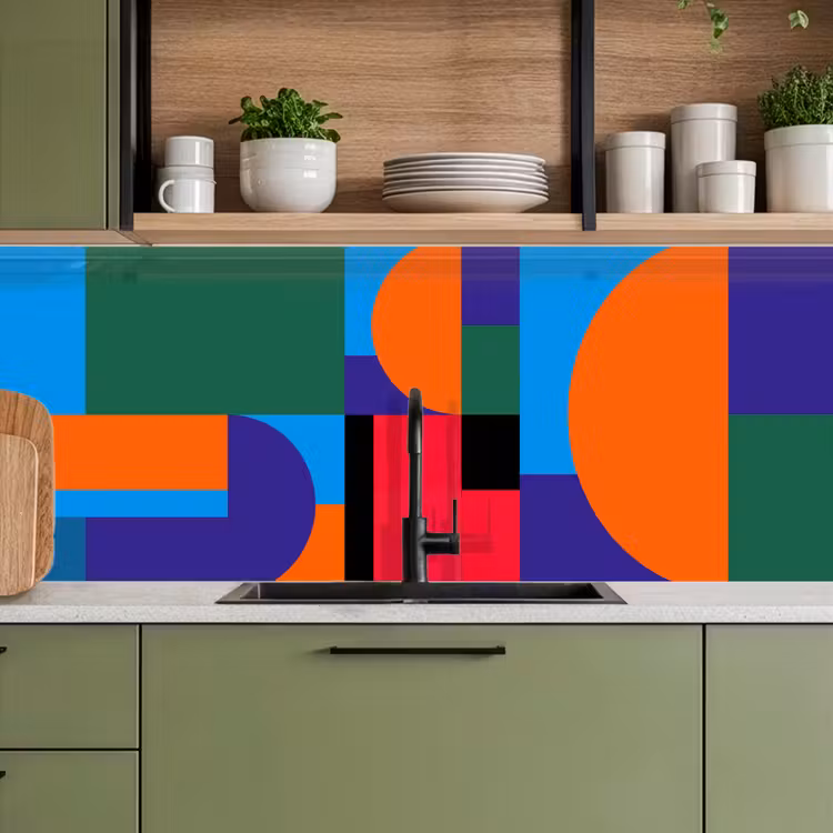 Küchenrückwand - Geometrisch – Abstrakt – Formen – Farbenfroh – Modern — 8