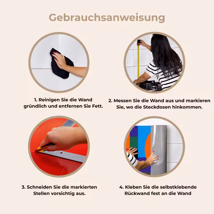 Küchenrückwand - Geometrisch – Abstrakt – Formen – Farbenfroh – Modern — 9
