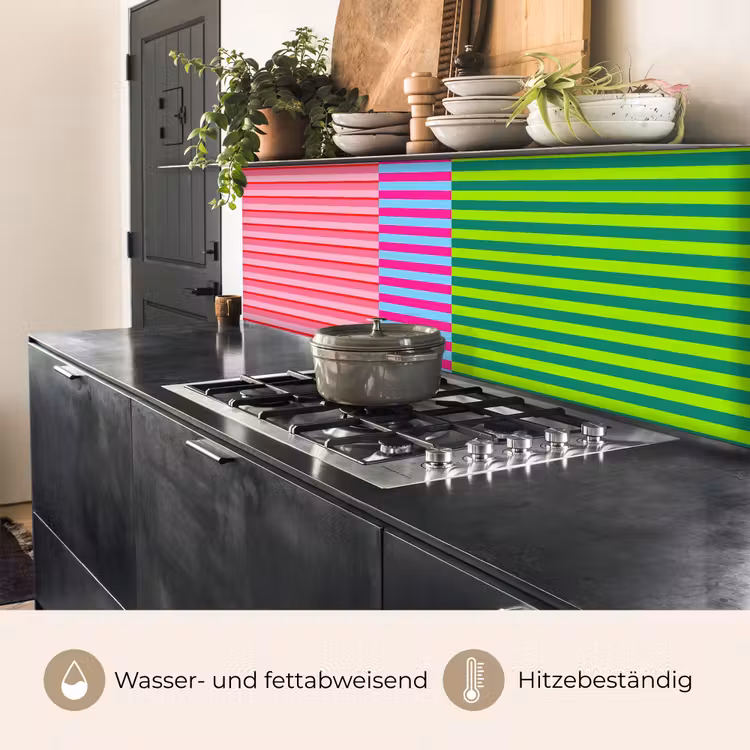 Küchenrückwand - Muster – Streifen – Modern – Abstrakt – Bunt — 5