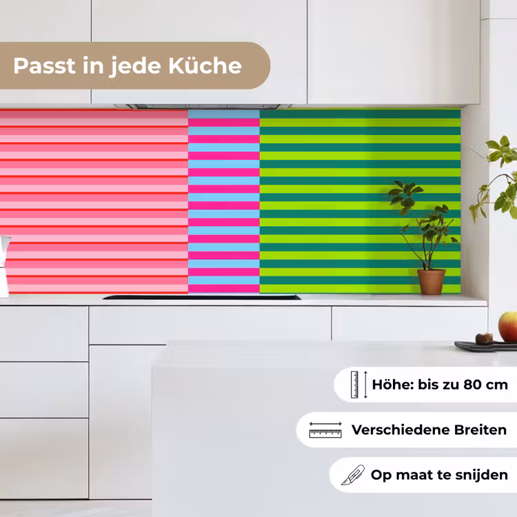 Küchenrückwand - Muster – Streifen – Modern – Abstrakt – Bunt — 7