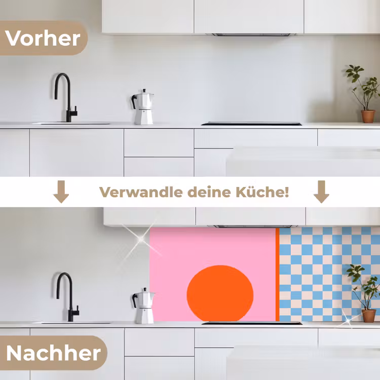 Küchenrückwand - Zusammenfassung – Formen – Geometrisch – Modern – Farbenfroh — 3