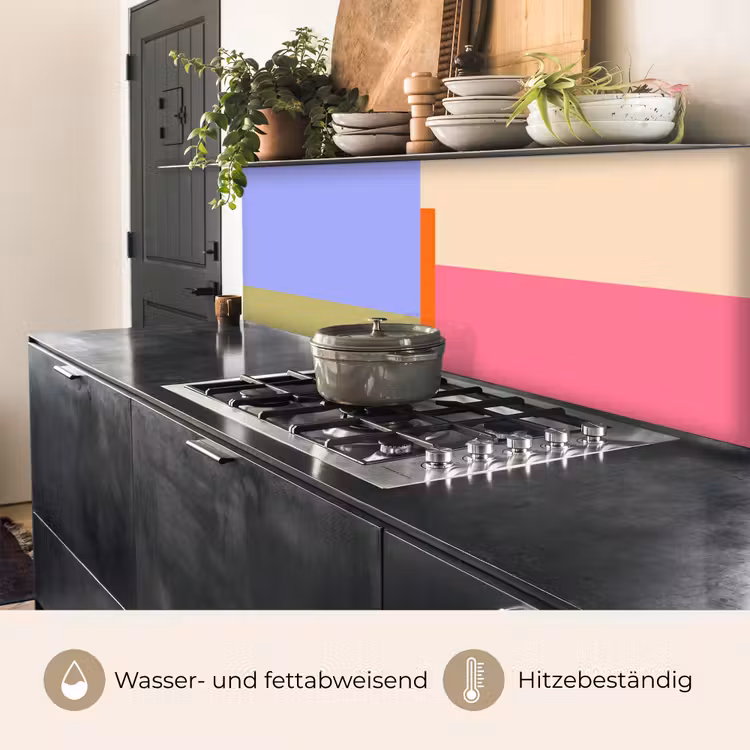 Küchenrückwand - Zusammenfassung – Geometrie – Kunst – Modern – Farbenfroh — 5
