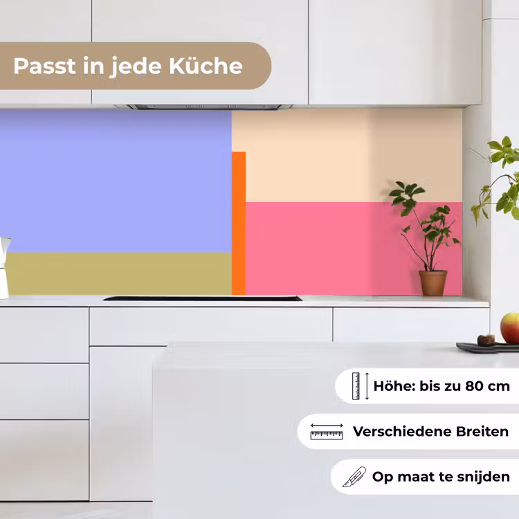 Küchenrückwand - Zusammenfassung – Geometrie – Kunst – Modern – Farbenfroh — 7