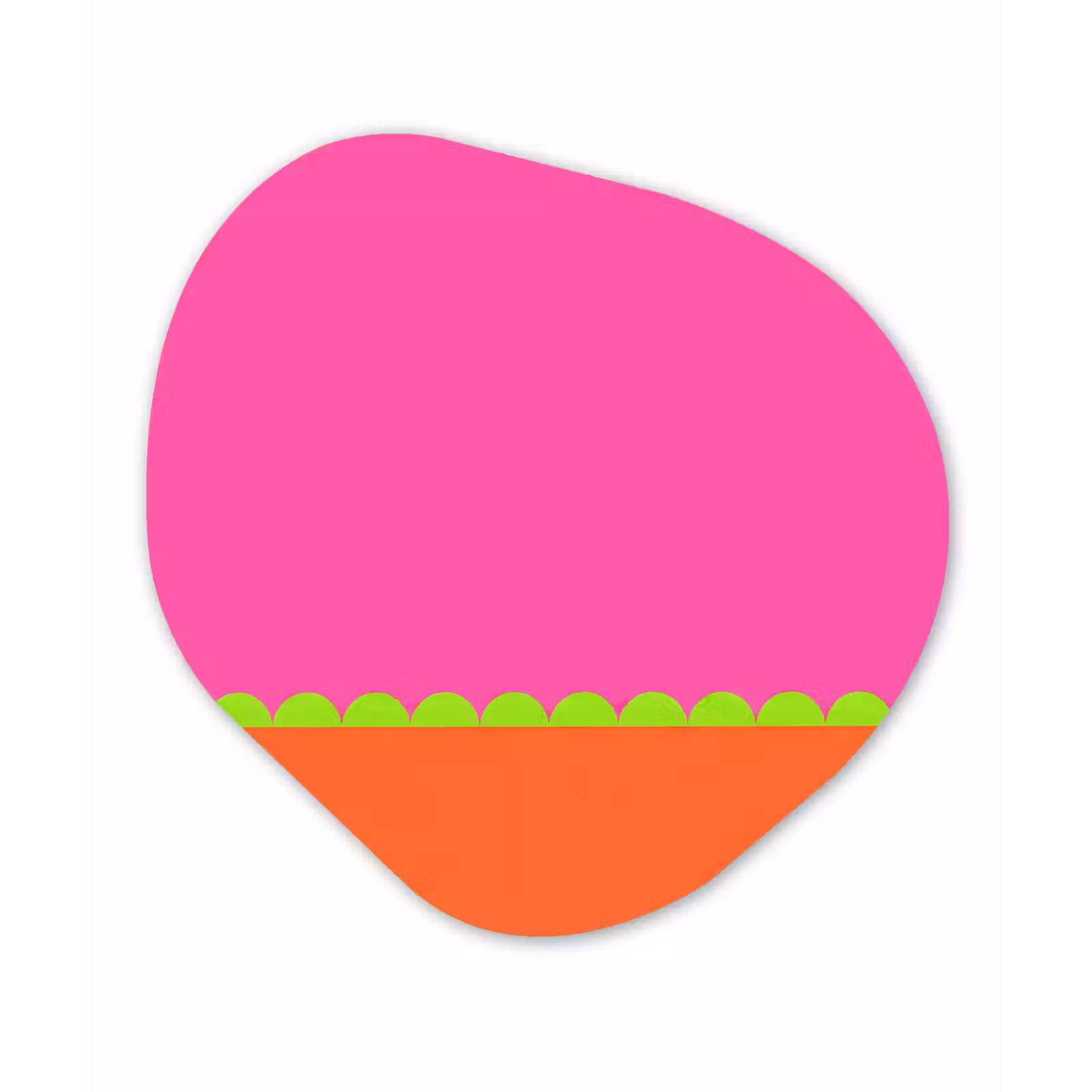 Alu-Dibond-Bild Organische Form - Zusammenfassung – Geometrisch – Farbblöcke – Rosa – Orange — 1