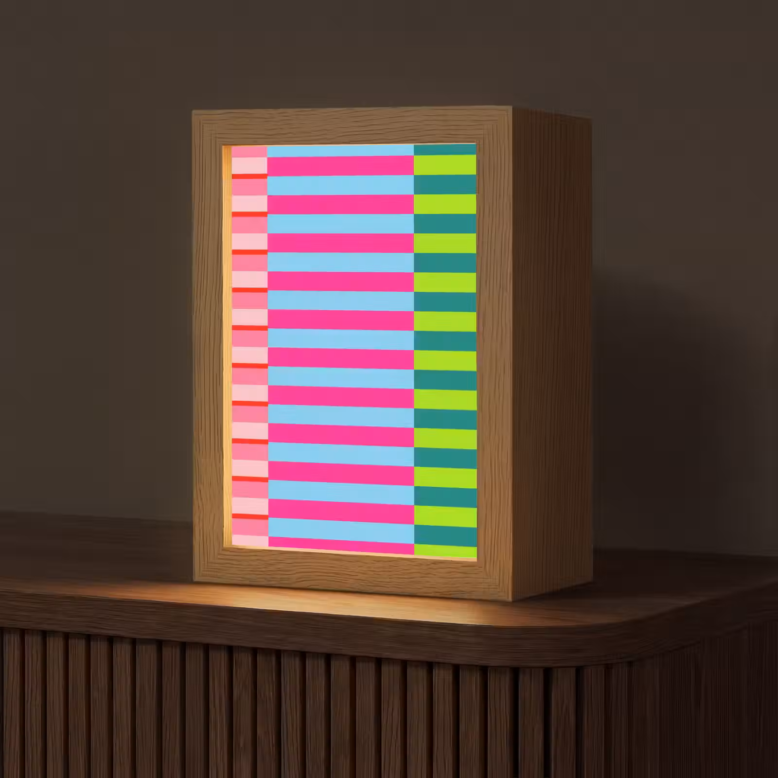 Personalisierte Lightbox - Muster – Streifen – Modern – Abstrakt – Bunt — 1