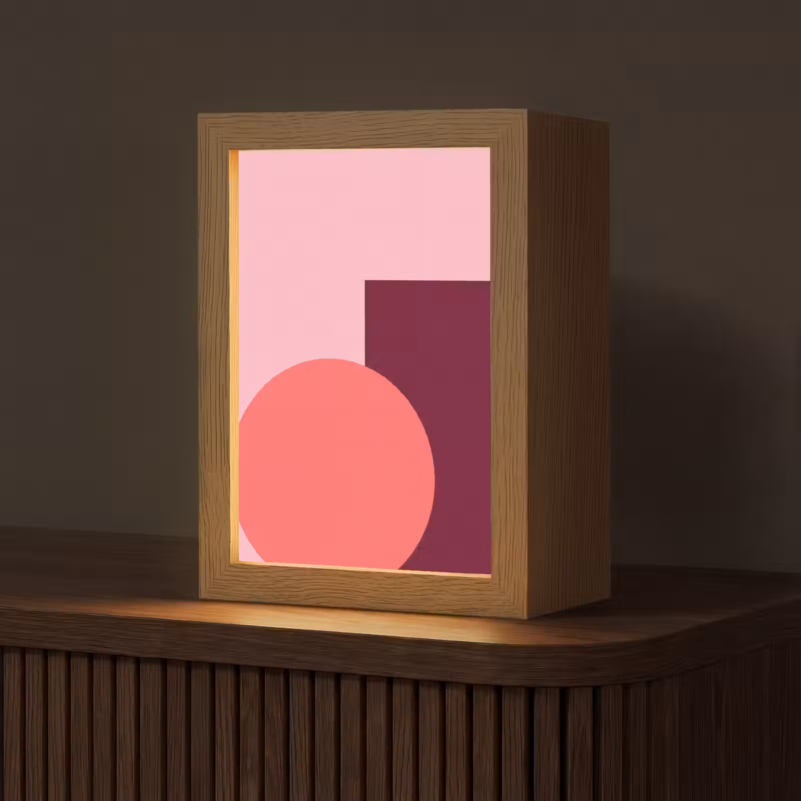 Personalisierte Lightbox - Zusammenfassung – Formen – Rosa – Modern – Design — 1