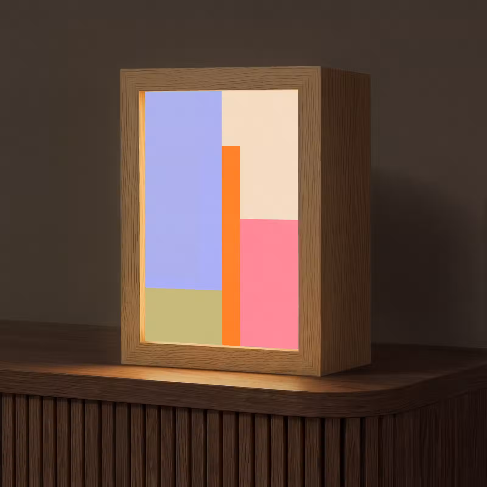 Personalisierte Lightbox - Zusammenfassung – Geometrie – Kunst – Modern – Farbenfroh — 1