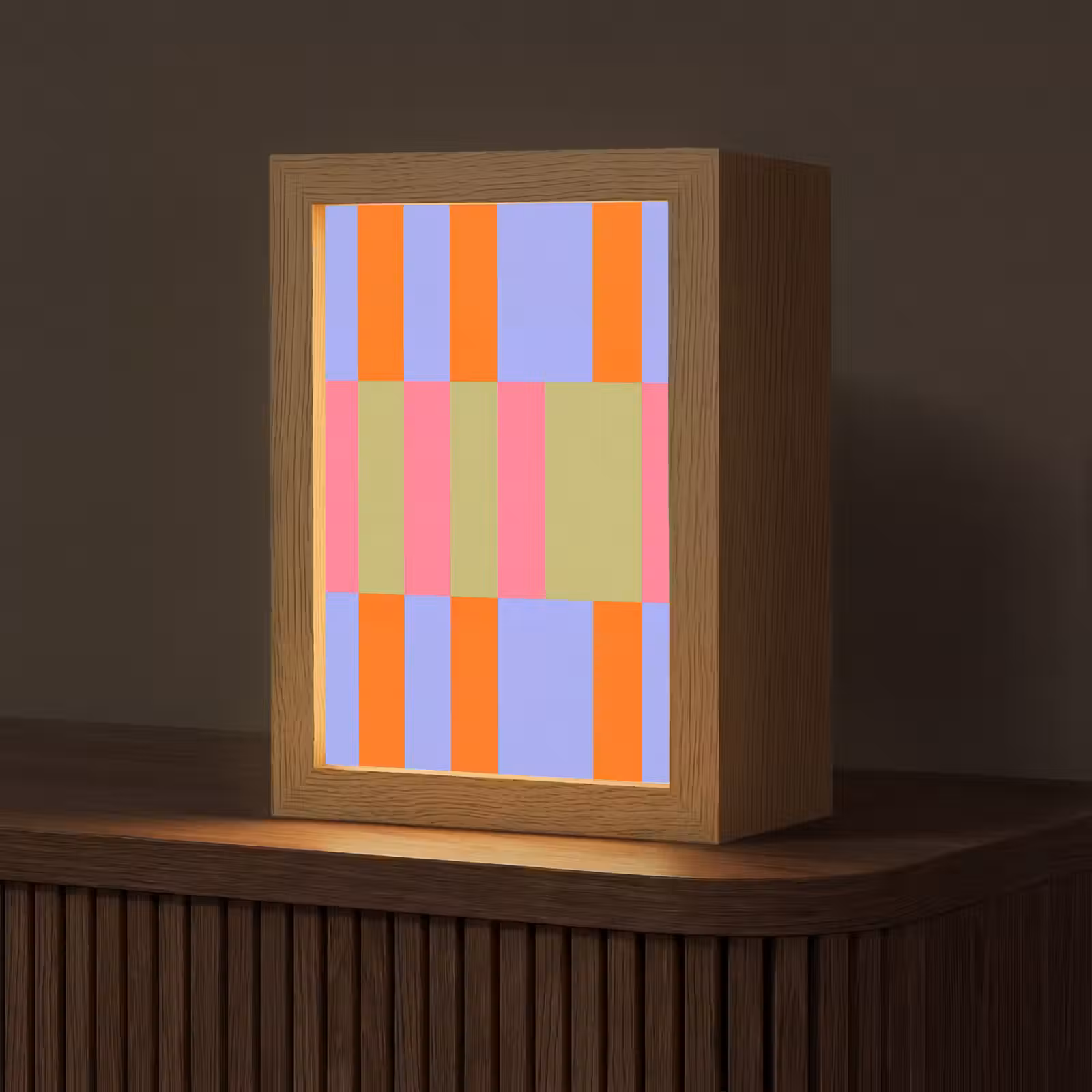 Personalisierte Lightbox - Zusammenfassung – Muster – Geometrisch – Farbenfroh – Modern — 1