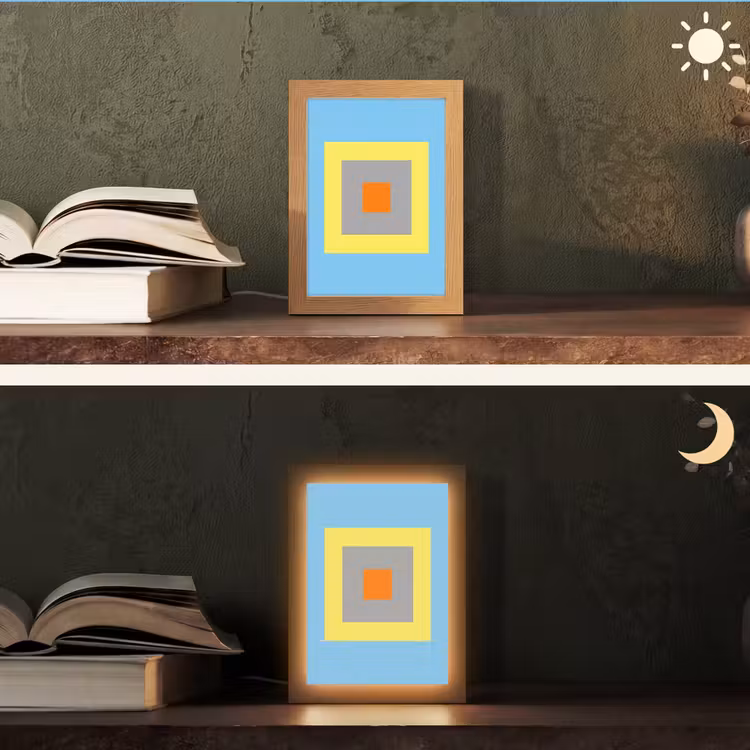 Personalisierte Lightbox - Abstrakt – Geometrisch – Farbenfroh – Modern – Formen — 5