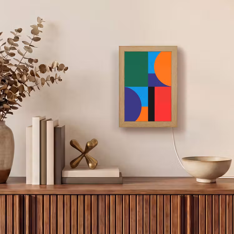 Personalisierte Lightbox - Geometrisch – Abstrakt – Formen – Farbenfroh – Modern — 4