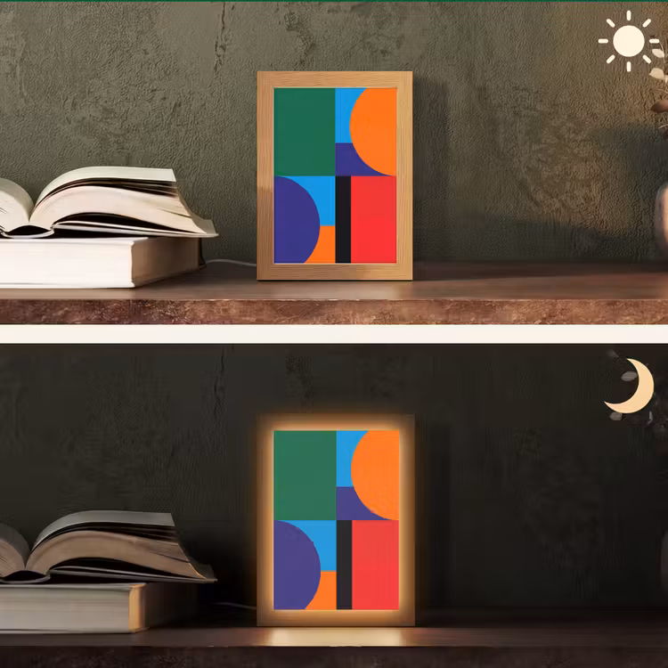 Personalisierte Lightbox - Geometrisch – Abstrakt – Formen – Farbenfroh – Modern — 5
