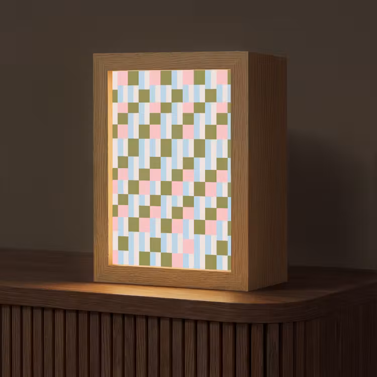 Personalisierte Lightbox - Muster – Geometrisch – Abstrakt – Farbenfroh – Modern — 1
