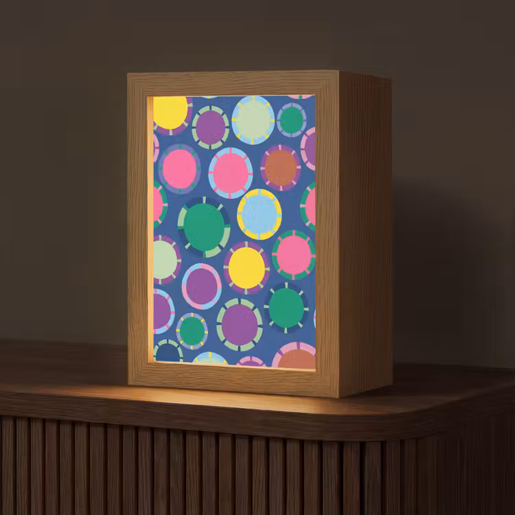 Personalisierte Lightbox - Muster – Kreise – Abstrakt – Bunt — 1