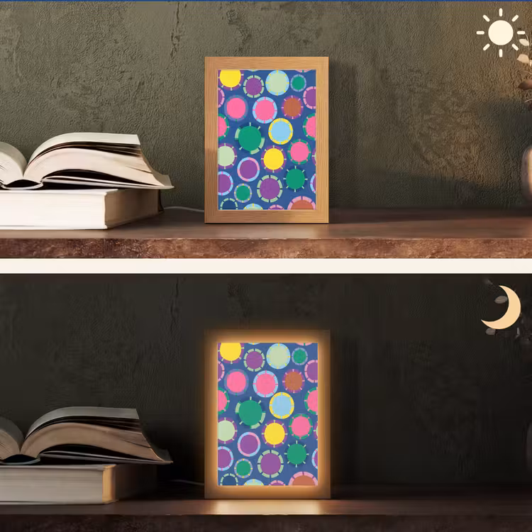 Personalisierte Lightbox - Muster – Kreise – Abstrakt – Bunt — 5