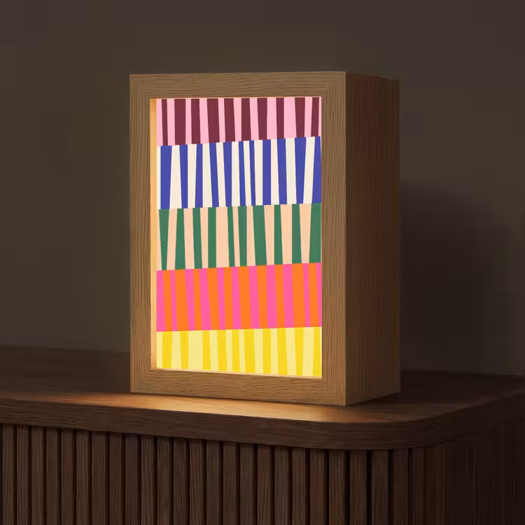 Personalisierte Lightbox - Muster – Streifen – Abstrakt – Modern – Farbenfroh — 1