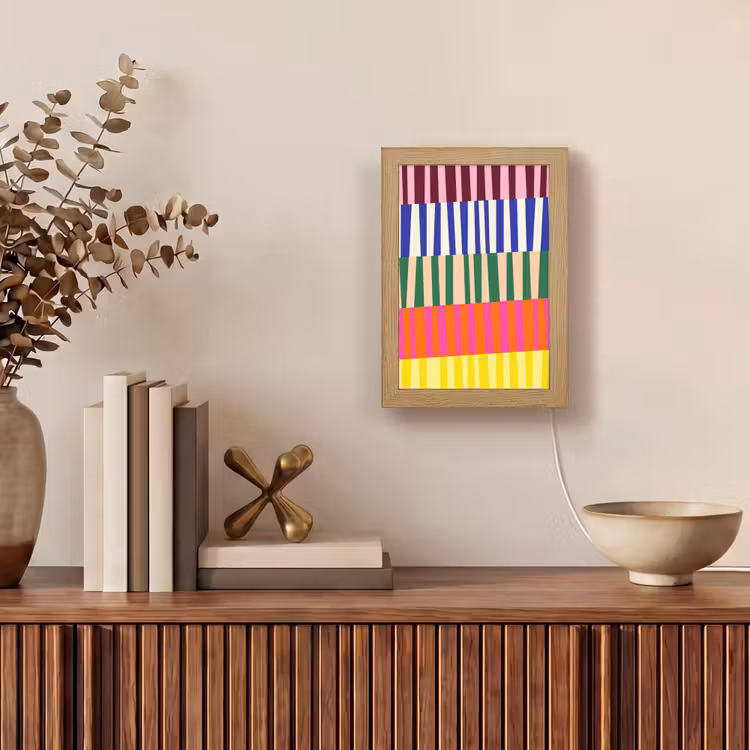 Personalisierte Lightbox - Muster – Streifen – Abstrakt – Modern – Farbenfroh — 4