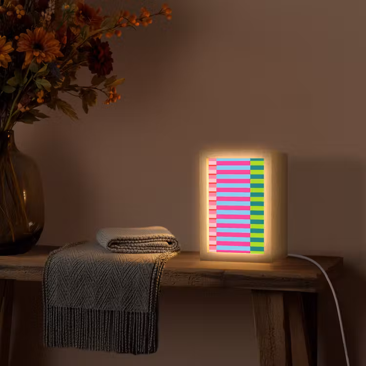 Personalisierte Lightbox - Muster – Streifen – Modern – Abstrakt – Bunt — 3