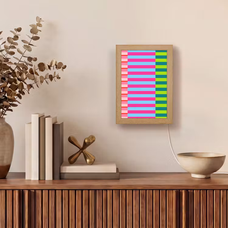 Personalisierte Lightbox - Muster – Streifen – Modern – Abstrakt – Bunt — 4