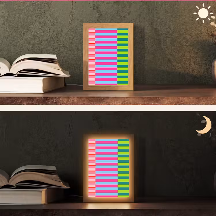 Personalisierte Lightbox - Muster – Streifen – Modern – Abstrakt – Bunt — 5