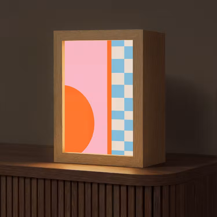 Personalisierte Lightbox - Zusammenfassung – Formen – Geometrisch – Modern – Farbenfroh — 1