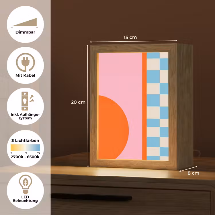 Personalisierte Lightbox - Zusammenfassung – Formen – Geometrisch – Modern – Farbenfroh — 6