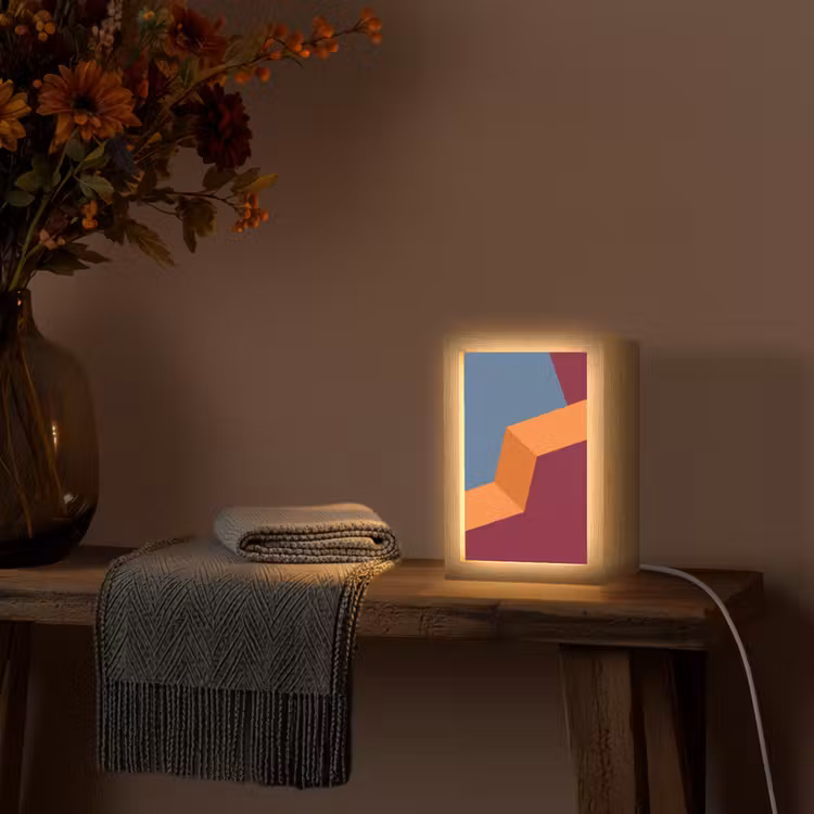 Personalisierte Lightbox - Zusammenfassung – Formen – Modern – Blau – Orange — 3