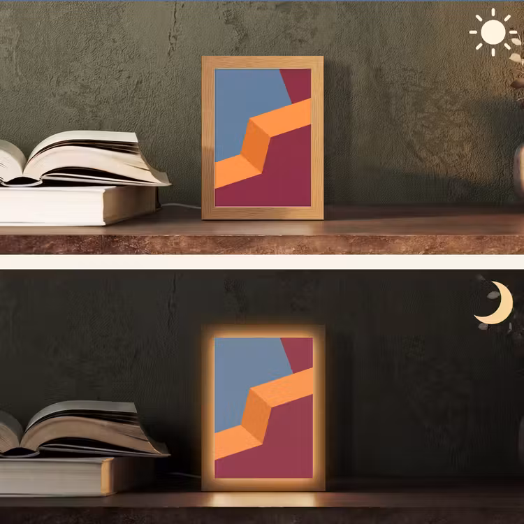 Personalisierte Lightbox - Zusammenfassung – Formen – Modern – Blau – Orange — 5
