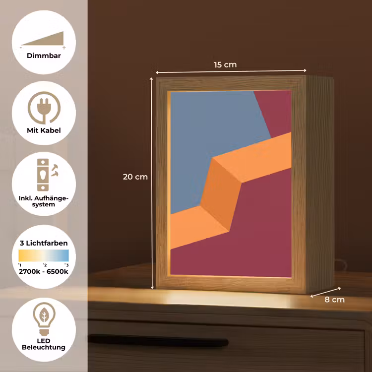 Personalisierte Lightbox - Zusammenfassung – Formen – Modern – Blau – Orange — 6