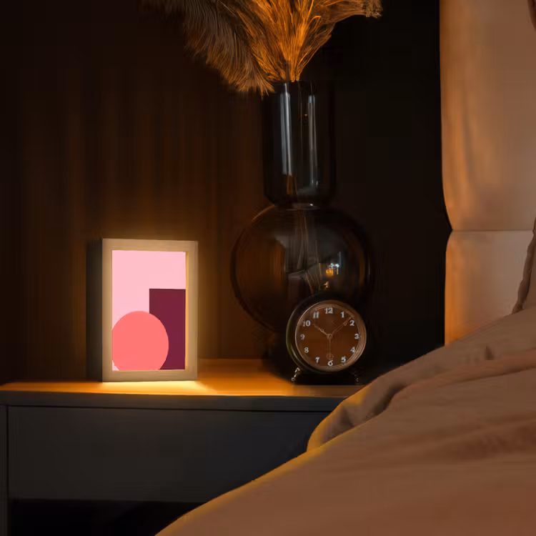Personalisierte Lightbox - Zusammenfassung – Formen – Rosa – Modern – Design — 2