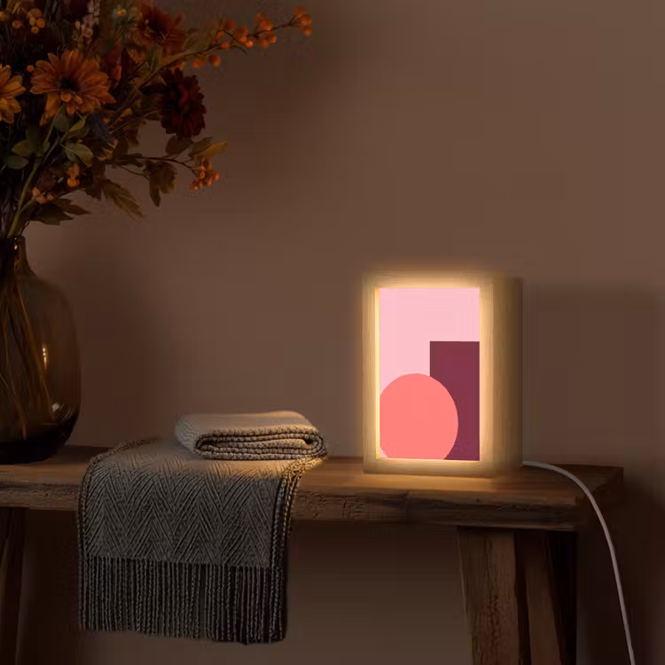 Personalisierte Lightbox - Zusammenfassung – Formen – Rosa – Modern – Design — 3