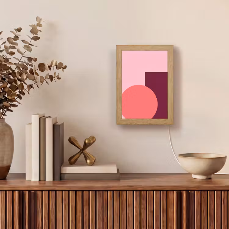 Personalisierte Lightbox - Zusammenfassung – Formen – Rosa – Modern – Design — 4