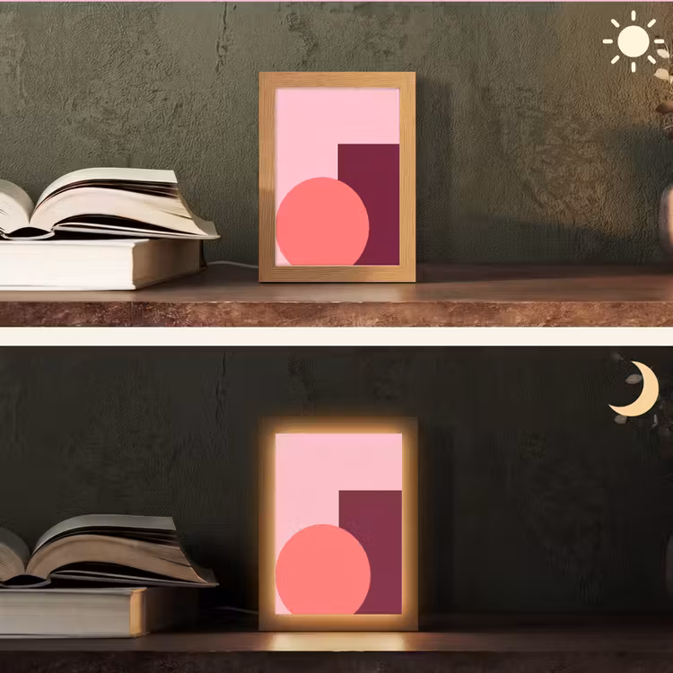 Personalisierte Lightbox - Zusammenfassung – Formen – Rosa – Modern – Design — 5